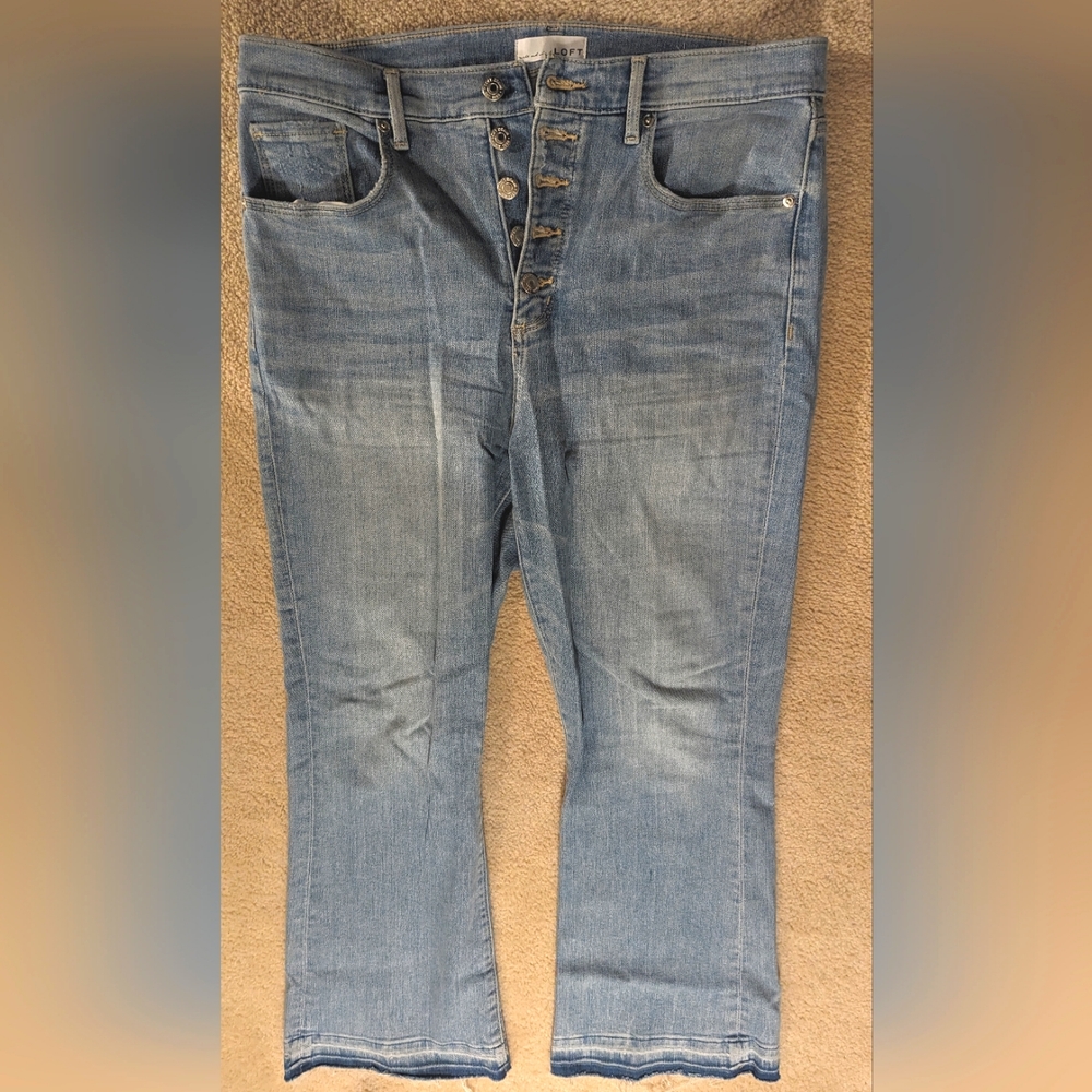 Loft Ankle Crop Flare Jeans
